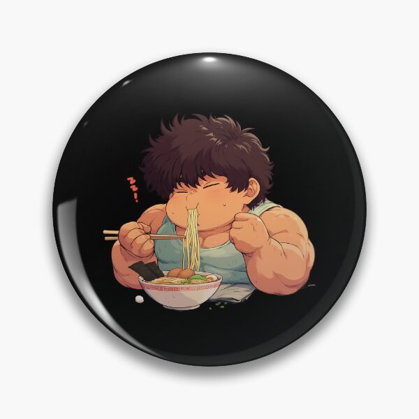 Item preview, Baki Hanma Grappler Baki Anime Kawaii Chibi Ramen Muscle Japan designed and sold by Raslbazola.
