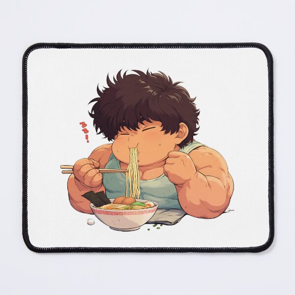 Item preview, Baki Hanma Grappler Baki Anime Kawaii Chibi Ramen Muscle Japan designed and sold by Raslbazola.
