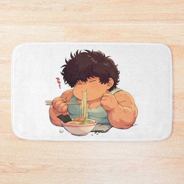 Item preview, Baki Hanma Grappler Baki Anime Kawaii Chibi Ramen Muscle Japan designed and sold by Raslbazola.