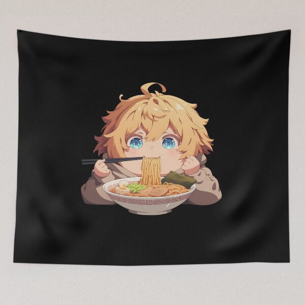 Item preview, End Mikaela Hyakuya Owari No Seraph Anime Kawaii Chibi Ramen Blonde designed and sold by Raslbazola.
