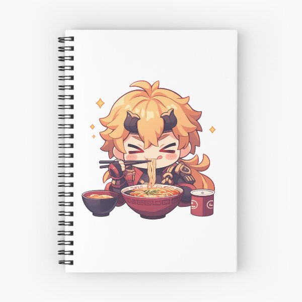 Item preview, Thoma Genshin Impact Game Kawaii Chibi Ramen Red Oni Inazuma designed and sold by Raslbazola.