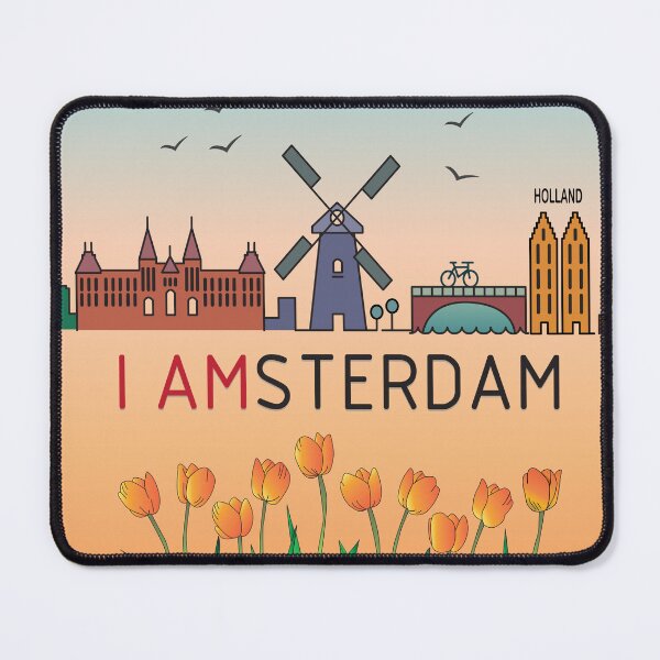 Item preview, I AMSTERDAM | Het Land van Tulpen en Fietscultuur Poster designed and sold by FilizDesigner.