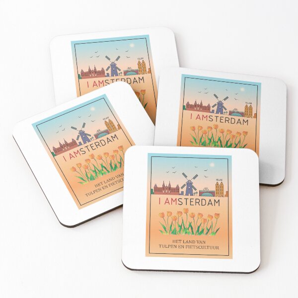 Item preview, I AMSTERDAM | Het Land van Tulpen en Fietscultuur Poster designed and sold by FilizDesigner.