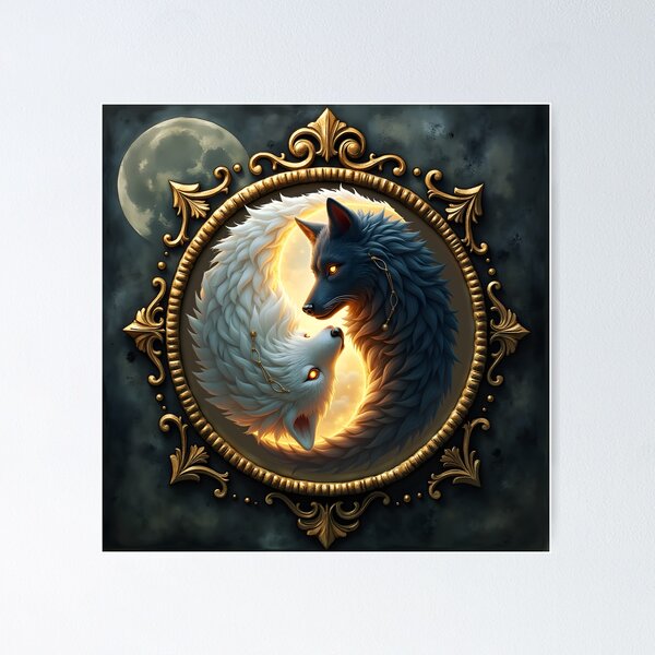 Item preview, Lunar Balance – Where Shadows Embrace the Light. designed and sold by nicky2342.