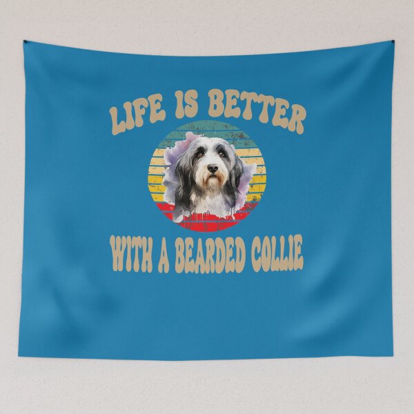 Item preview, Life Is Better With A Bearded Collie Sticker designed and sold by hieuhieuquan.