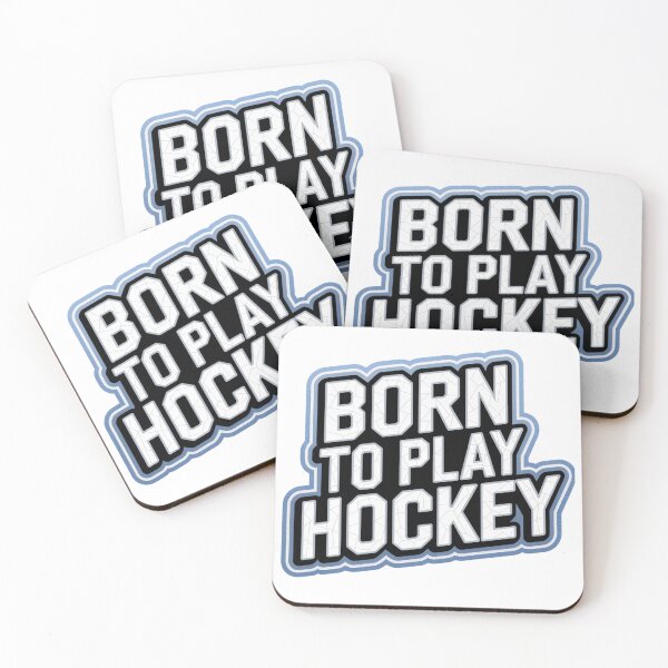 Item preview, Born to Play Hockey – Minimalist Text Design for Hockey Families designed and sold by HappySproutArt.