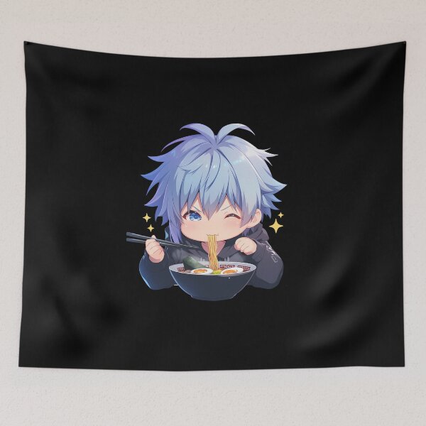 Item preview, Idolish Riku Nanase Idolish7 I7 Kawaii Ramen Chibi Cute Blue Hair Anime Boy Anime designed and sold by Raslbazola.