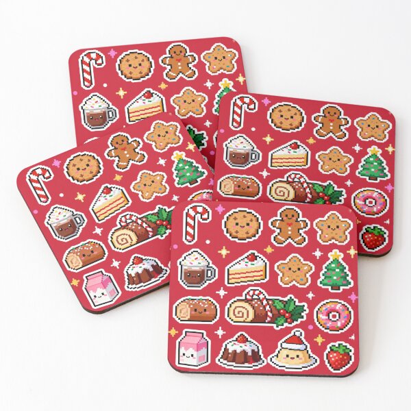 Item preview, Cute Pixel Christmas Treats Sticker Sheet designed and sold by MuseAI.