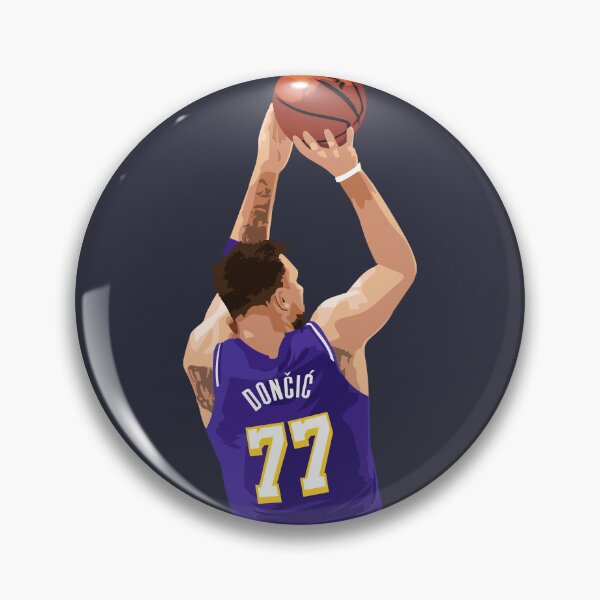 Item preview, Luka Doncic Shot Vector Back Purple Qiangy designed and sold by qiangdade.