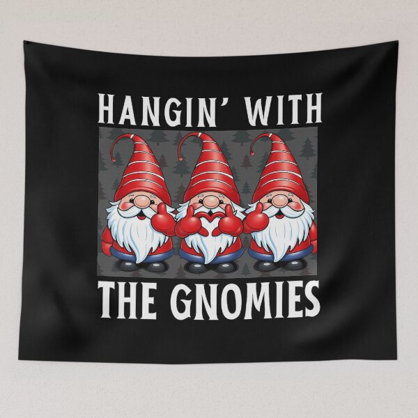 Item preview, Hangin My With Quote Vintage Funny Gnomies Holiday Happy designed and sold by Rackaam777Art.