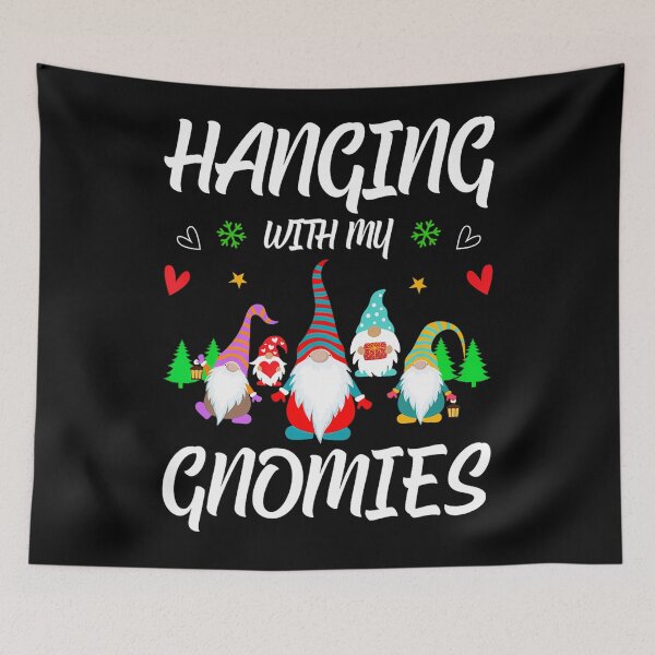 Item preview, Funny Hangin Happy Quote Gnomies Holiday Vintage With My designed and sold by Rackaam777Art.