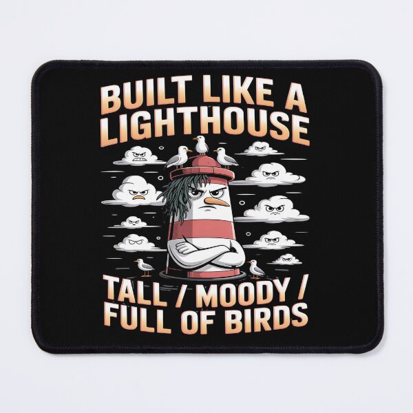 Item preview, chaotic lighthouse - sentient lighthouse - shrimp running the lighthouse - foghorn panic - quirky maritime - haunted lighthouse - glitchy lighthouse - sea chaos - coastal lighthouse designed and sold by JansenGS.