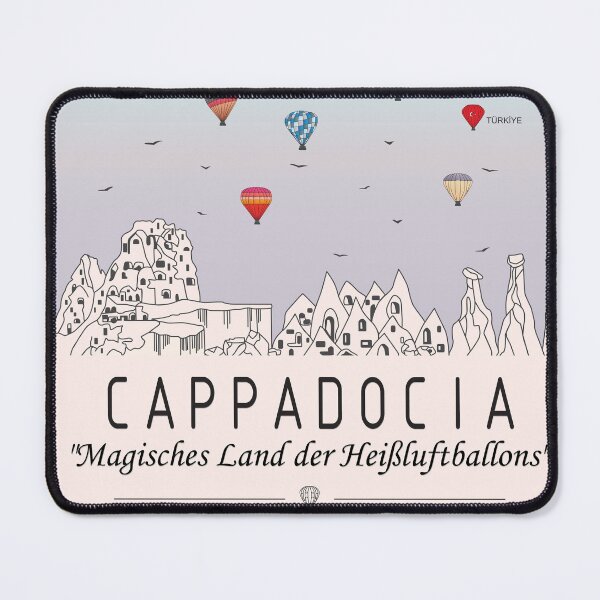 Item preview, Cappadocia – Magisches Land der Heißluftballons | Türkisches Reise-Poster designed and sold by FilizDesigner.