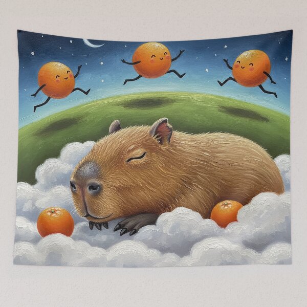 Item preview, Capybara orange dream designed and sold by cloud lee.
