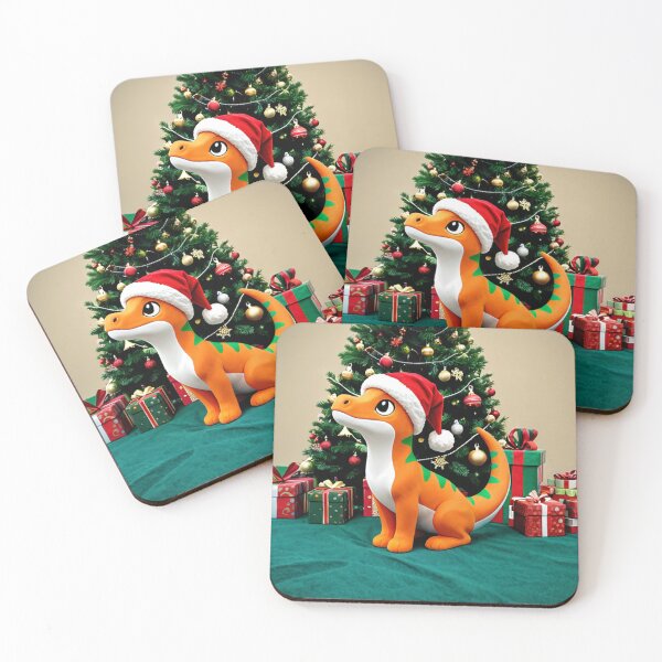 Item preview, Cute Dinosaur in Santa Hat with Christmas Gifts designed and sold by SassyArtistry.