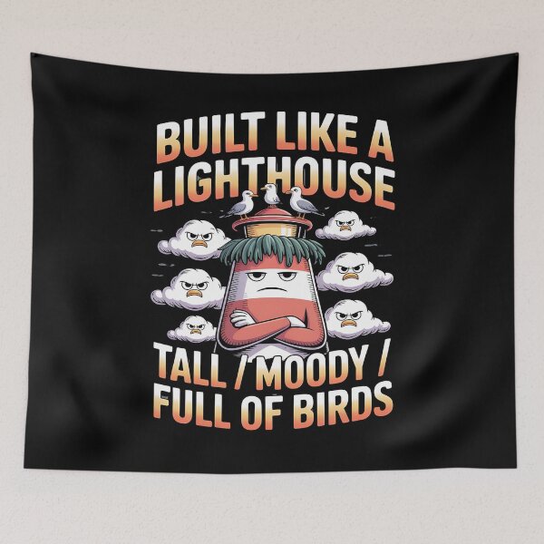 Item preview, lighthouse meme - absurd lighthouse - funny beacon - chaotic lighthouse - weird nautical - existential lighthouse - powered by panic - sea-themed - cursed lighthouse core designed and sold by JansenGS.