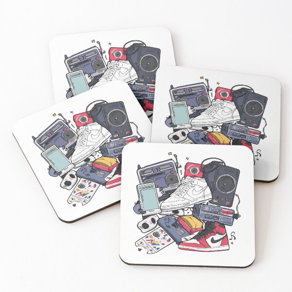 Item preview, 90s Retro Mix — Sneakers, Boombox, Speaker designed and sold by SleekLineSketches.