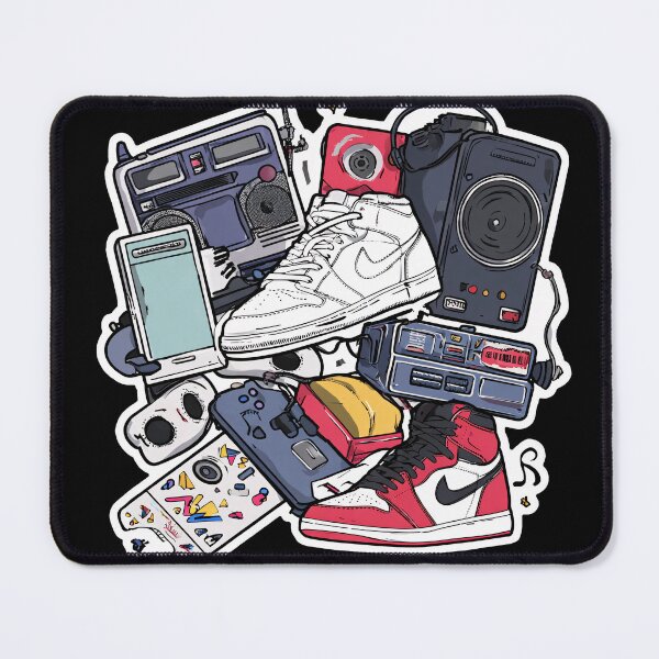 Item preview, 90s Retro Mix — Sneakers, Boombox, Speaker designed and sold by SleekLineSketches.