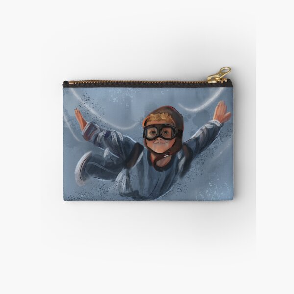 Item preview, Dreamy Skydiving Kid – Whimsical Adventure in Blue Fantasy Art designed and sold by jassoart.