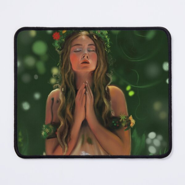 Item preview, Nature Goddess Meditation – Spiritual Forest Energy Art designed and sold by jassoart.