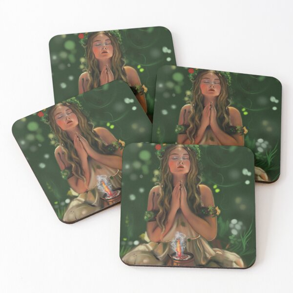 Item preview, Nature Goddess Meditation – Spiritual Forest Energy Art designed and sold by jassoart.