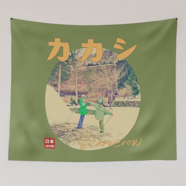 Item preview, Scarecrow in Snowy Japan Village designed and sold by JapanPopArt.