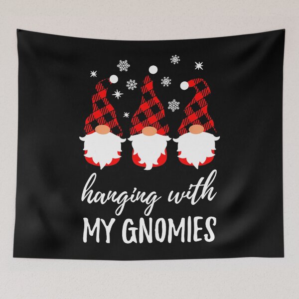 Item preview, Quote Happy Holiday Vintage Funny My Hangin With Gnomies designed and sold by Rackaam777Art.