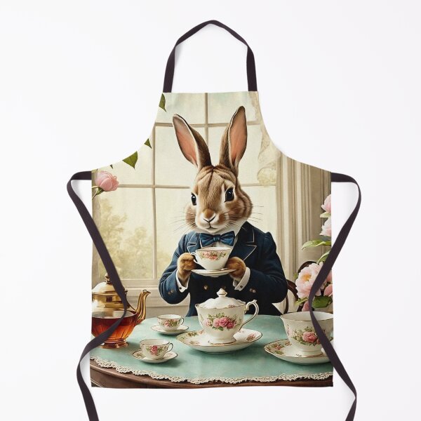 Item preview, Easter Bunny Drinking Tea | Gift for Easter designed and sold by UnhingedBird.