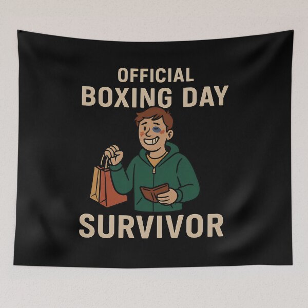 Item preview, Official Boxing Day Survivor – Funny Post-Holiday Shopping designed and sold by SidTastic .