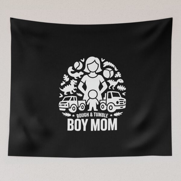 Item preview, Rough & Tumble Boy Mom Pride Tees - Blue Designs designed and sold by Reichcorp.