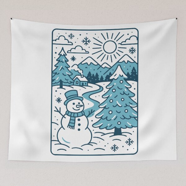 Item preview, Winter Serenity — Minimalist Line Art Landscape designed and sold by DKunic.