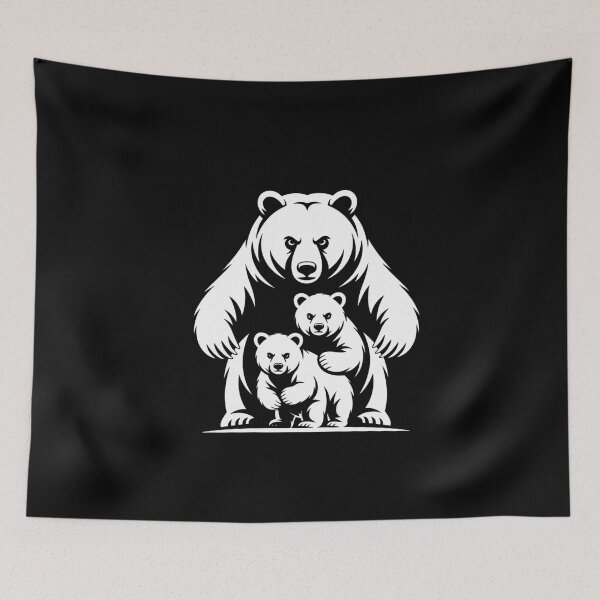 Item preview, Mama Bear Protective T-Shirt - Bear Silhouette & Cubs designed and sold by Reichcorp.