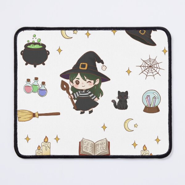 Item preview, Cozy Chibi Witch & Cauldron Magic Sticker Sheet designed and sold by Kakon-52.