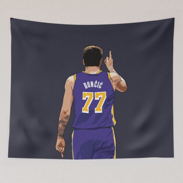 Item preview, Luka Doncic Pointing Vector Back Purple Qiangy designed and sold by qiangdade.
