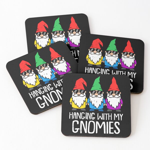 Item preview, Happy Quote Funny Holiday Vintage My Hangin With Gnomies designed and sold by Rackaam777Art.