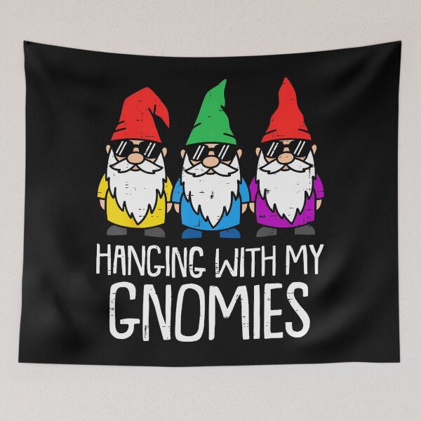 Item preview, Happy Quote Funny Holiday Vintage My Hangin With Gnomies designed and sold by Rackaam777Art.