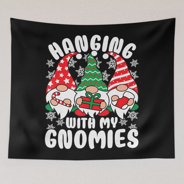 Item preview, Quote Hangin Gnomies Vintage Funny With My Holiday Happy designed and sold by Rackaam777Art.