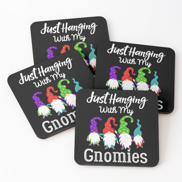 Item preview, Hangin Funny Holiday Gnomies Quote With Vintage My Happy designed and sold by Rackaam777Art.