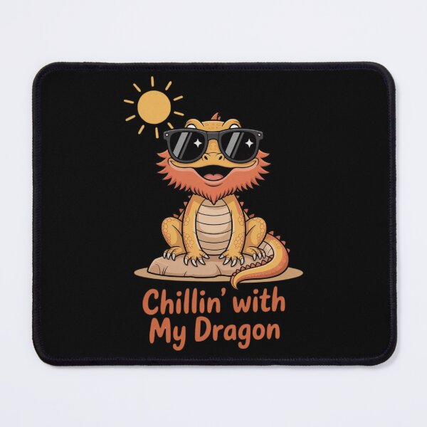 Item preview, Chillin’ With My Dragon – Funny Bearded Dragon Lover T-Shirt & Sticker designed and sold by grand-shop1.