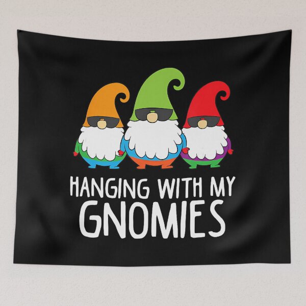 Item preview, Holiday Happy Vintage Hangin With Gnomies Quote Funny My designed and sold by Rackaam777Art.