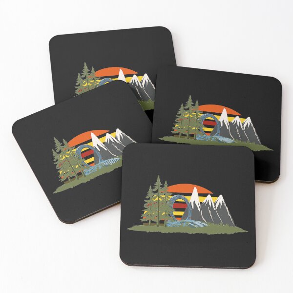 Item preview, Nature River With Retro Sunrise designed and sold by cssijcby.