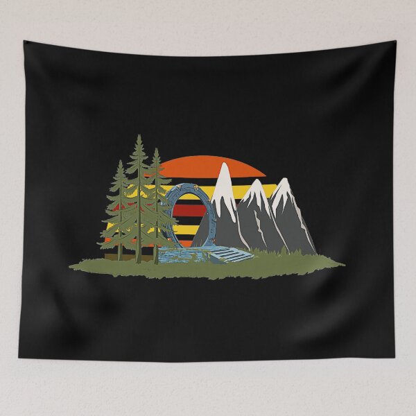Item preview, Nature River With Retro Sunrise designed and sold by cssijcby.
