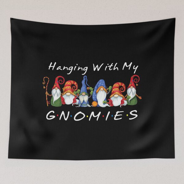 Item preview, Funny Holiday Hangin Gnomies Quote With Happy Vintage My designed and sold by Rackaam777Art.