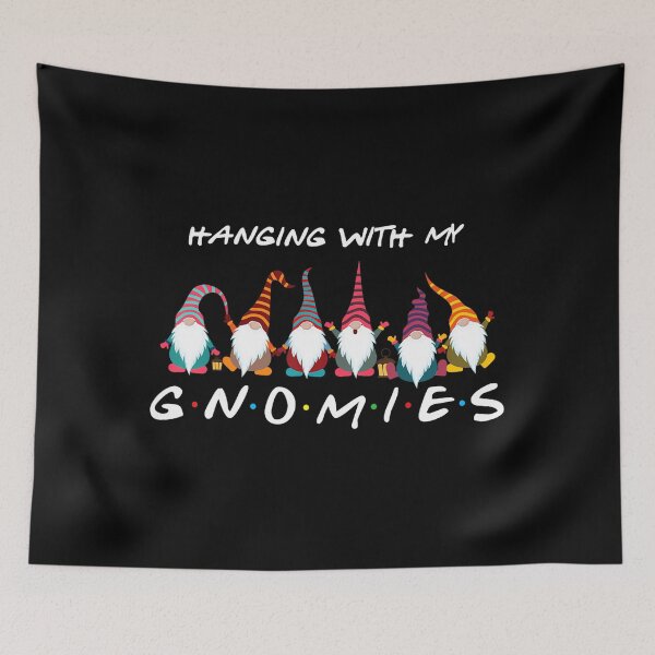 Item preview, My Hangin Quote With Gnomies Vintage Funny Holiday Happy designed and sold by Rackaam777Art.
