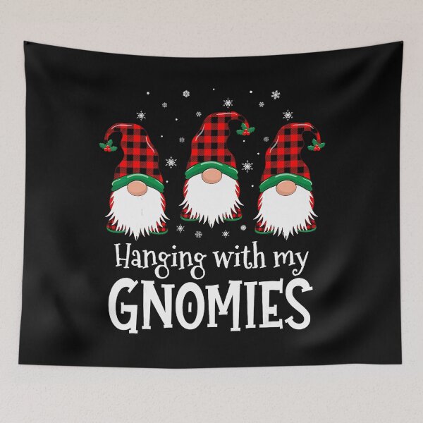 Item preview, Quote Hangin With Holiday Vintage Happy Gnomies Funny My designed and sold by Rackaam777Art.