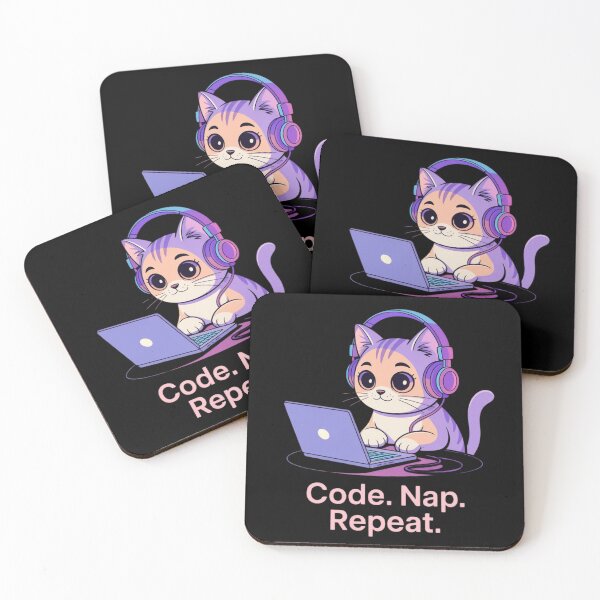 Item preview, Code Nap Repeat – Funny Cat Programmer T-Shirt for Tech Lovers designed and sold by grand-shop1.