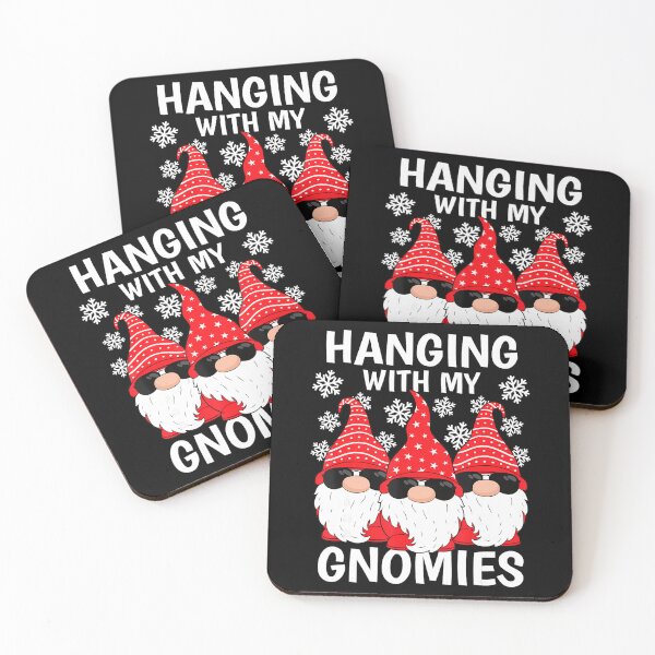 Item preview, Holiday Funny Vintage Quote Happy Hangin My With Gnomies designed and sold by Rackaam777Art.