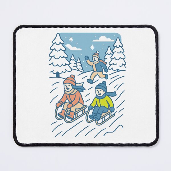 Item preview, Kids Sledding Fun — Winter Art designed and sold by DKunic.