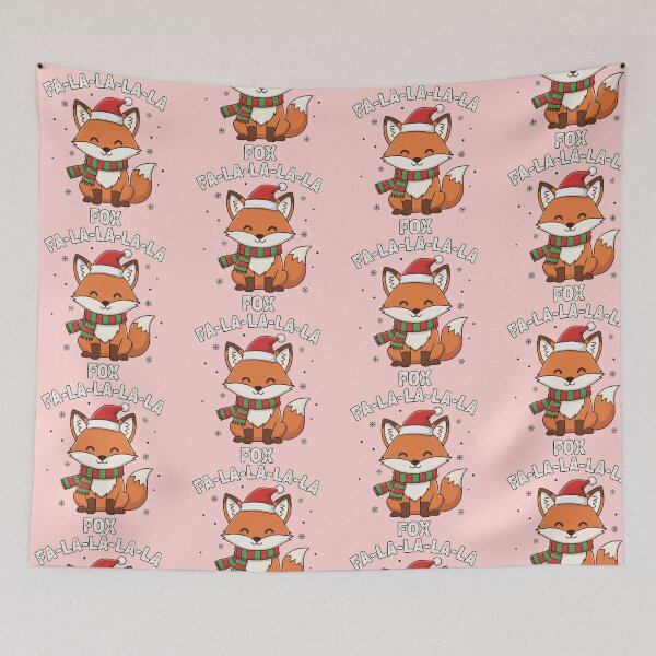 Item preview, Cute Christmas Fox Wearing Santa Hat designed and sold by graphicnew.