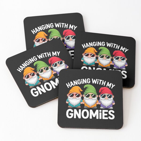Item preview, Gnomies Hangin Quote Happy With My Funny Vintage Holiday designed and sold by Rackaam777Art.